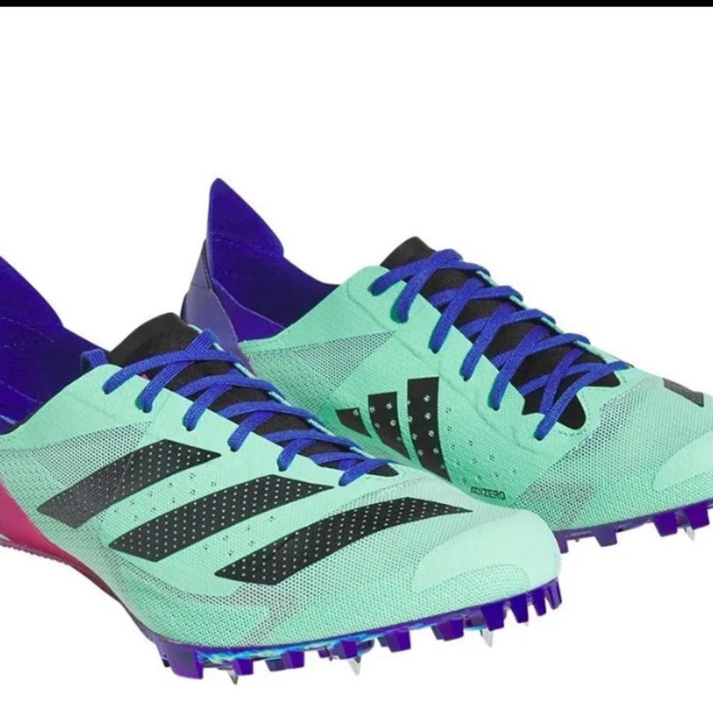2023
Adizero Finesse Spikes 'Pulse Mint Lucid Blue' NWT men’s 8 women’s 9